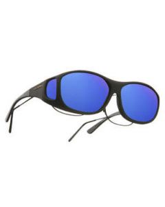 Black Frame, Blue Mirror Lenses